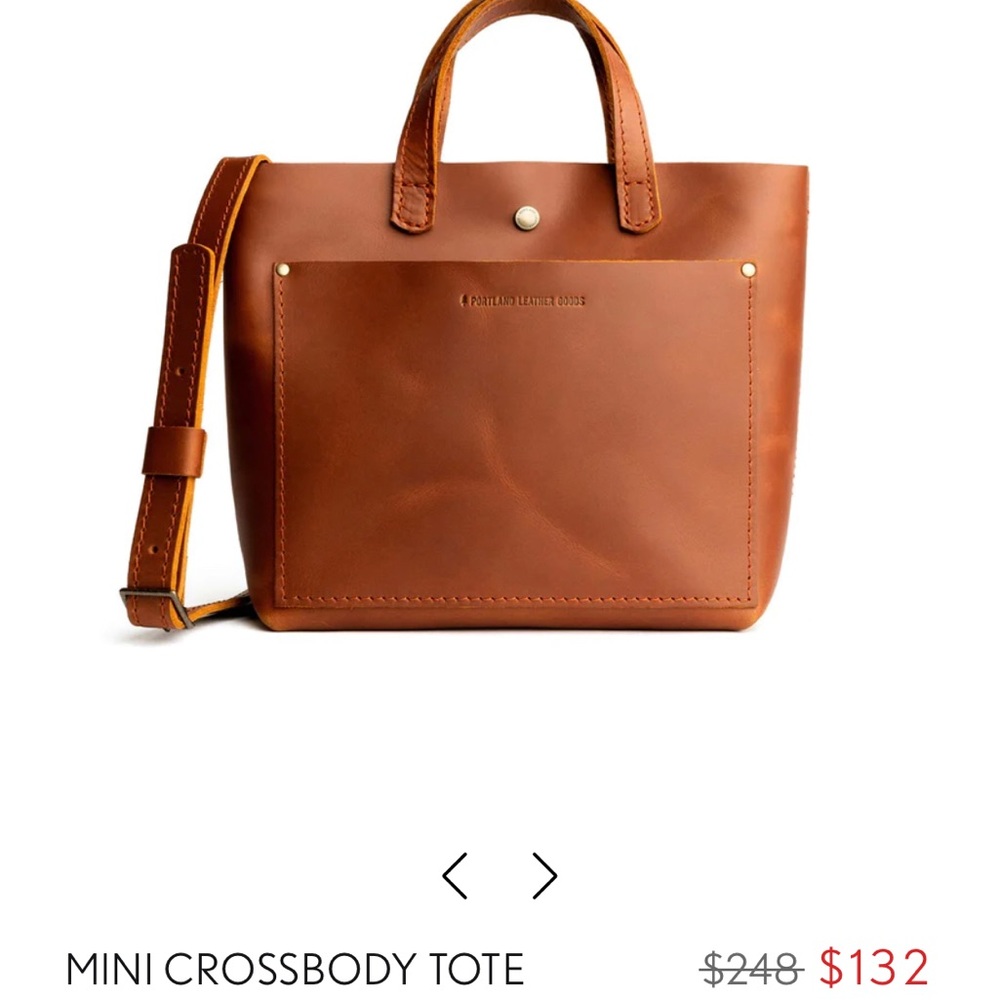 Portland Leather Goods Mini Crossbody - Honey